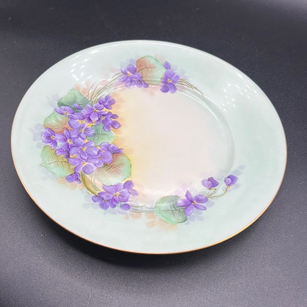 Rosenthal made in Bavaria purple violets on vine very pretty plate